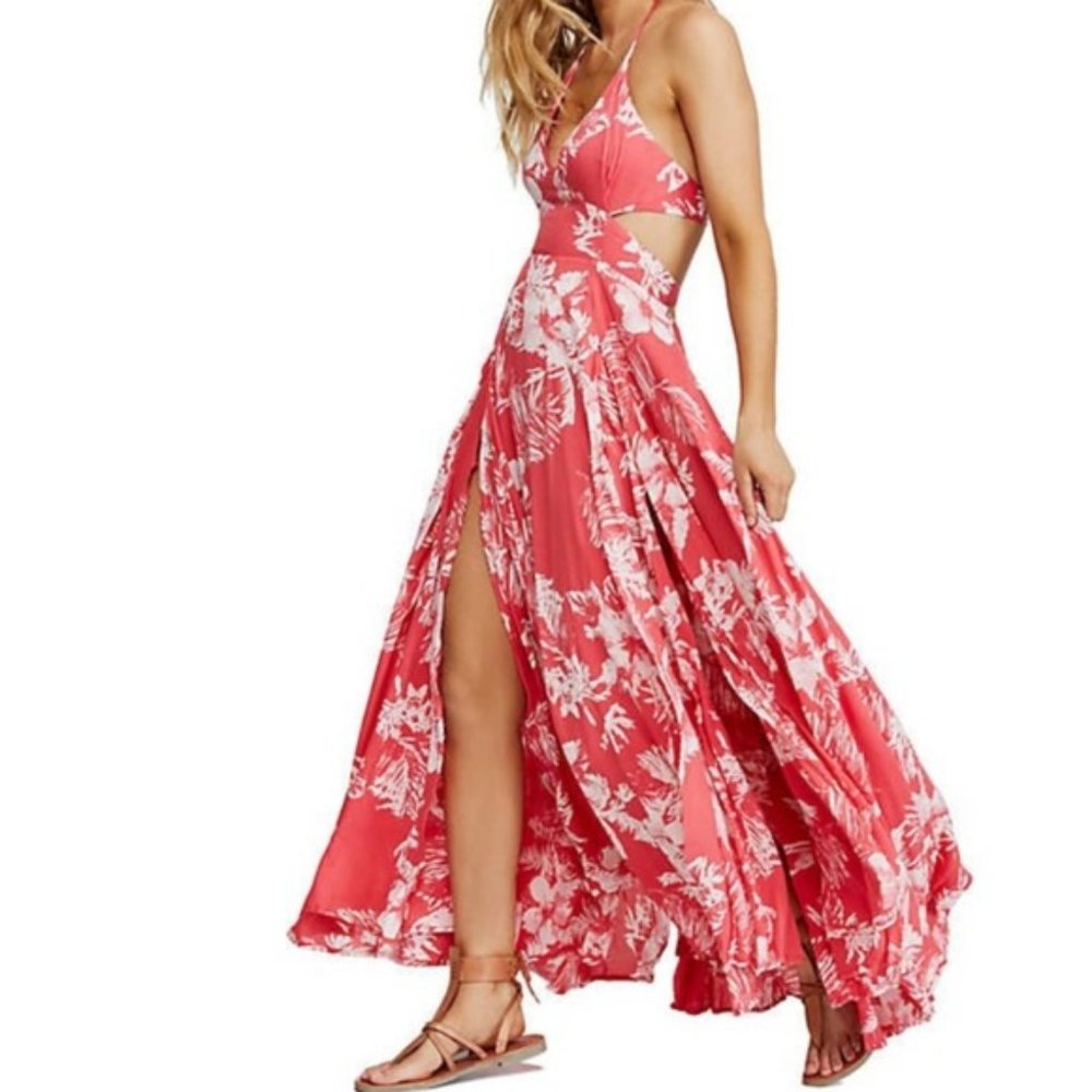 Free People  Lille Printed Halter Maxi Dress